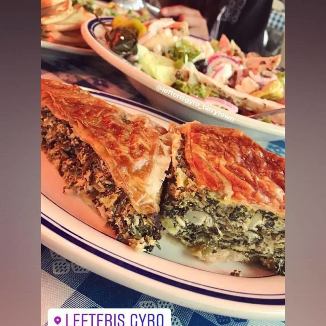 Spanakopita (spinach pie) from Lefteris Gyro, which opened a new location serving Greek cuisine in Pleasantville (501 Marble Ave.) on Monday, Sept. 30.
