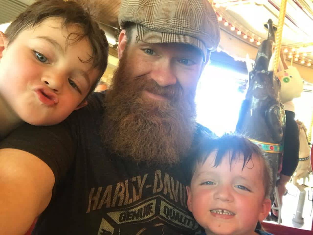 Jason Spittle, 42, of Fair Lawn, and his boys.