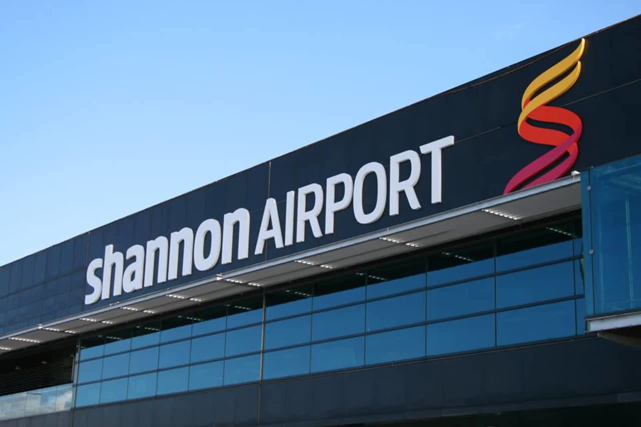 The plane landed at Shannon Airport where the woman was met by emergency medical crews.
