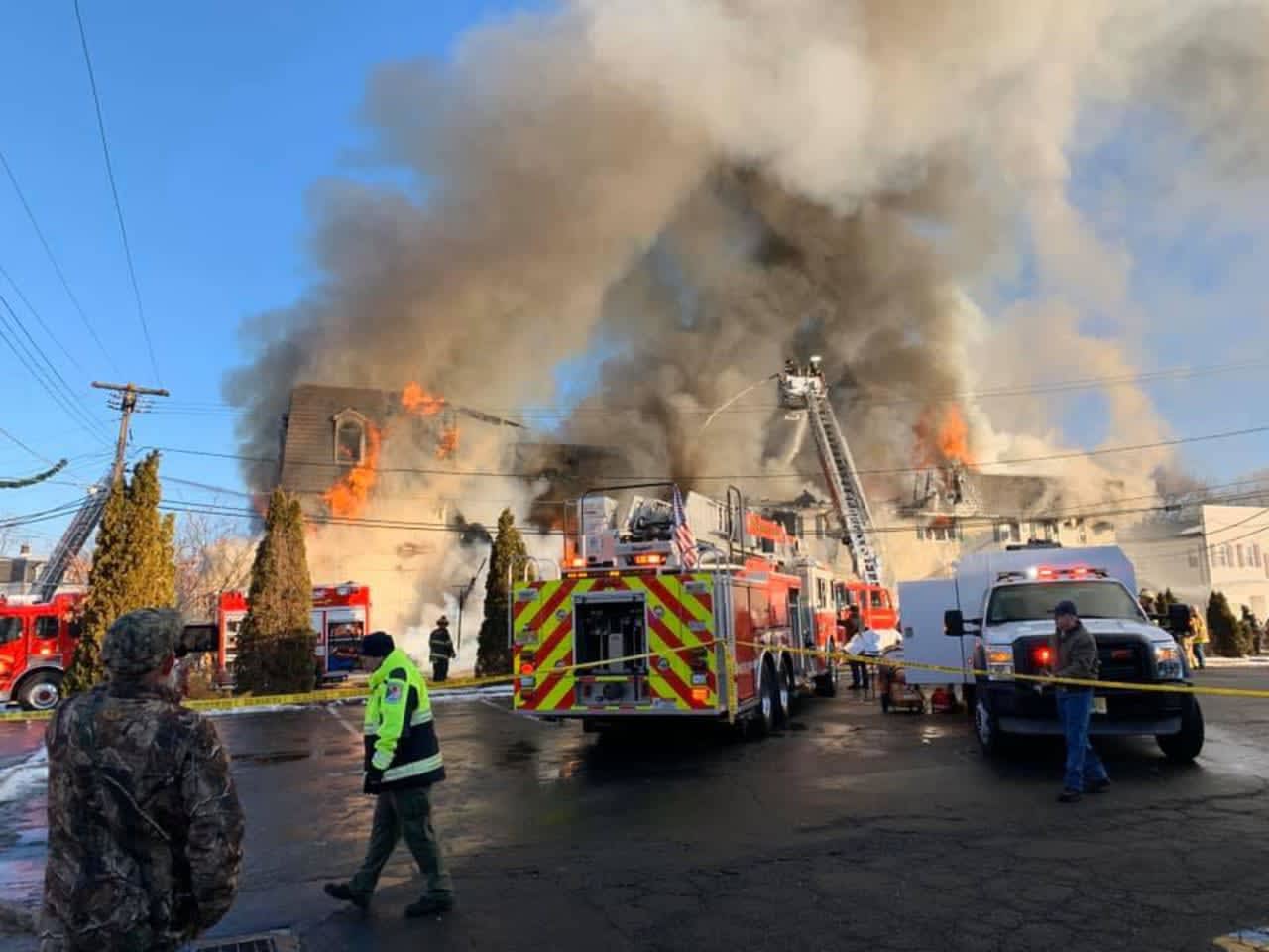 A fire ripped through a Netcong building Sunday morning.