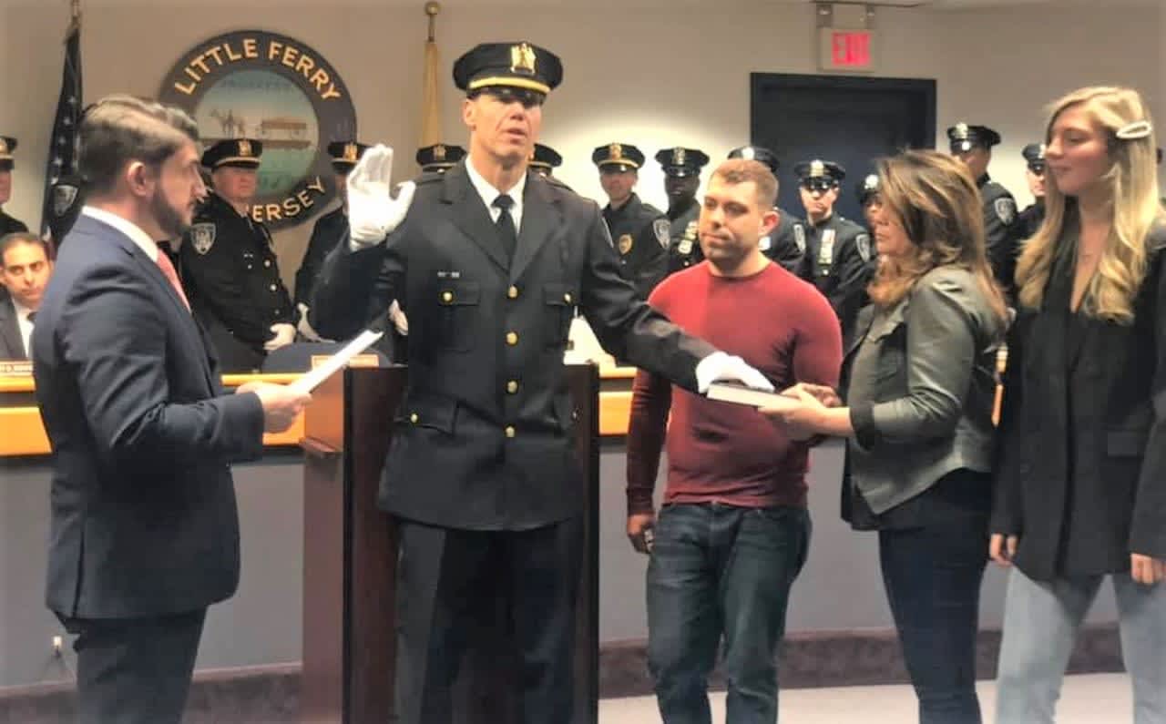 New Little Ferry Police Chief James Walters is sworn.
