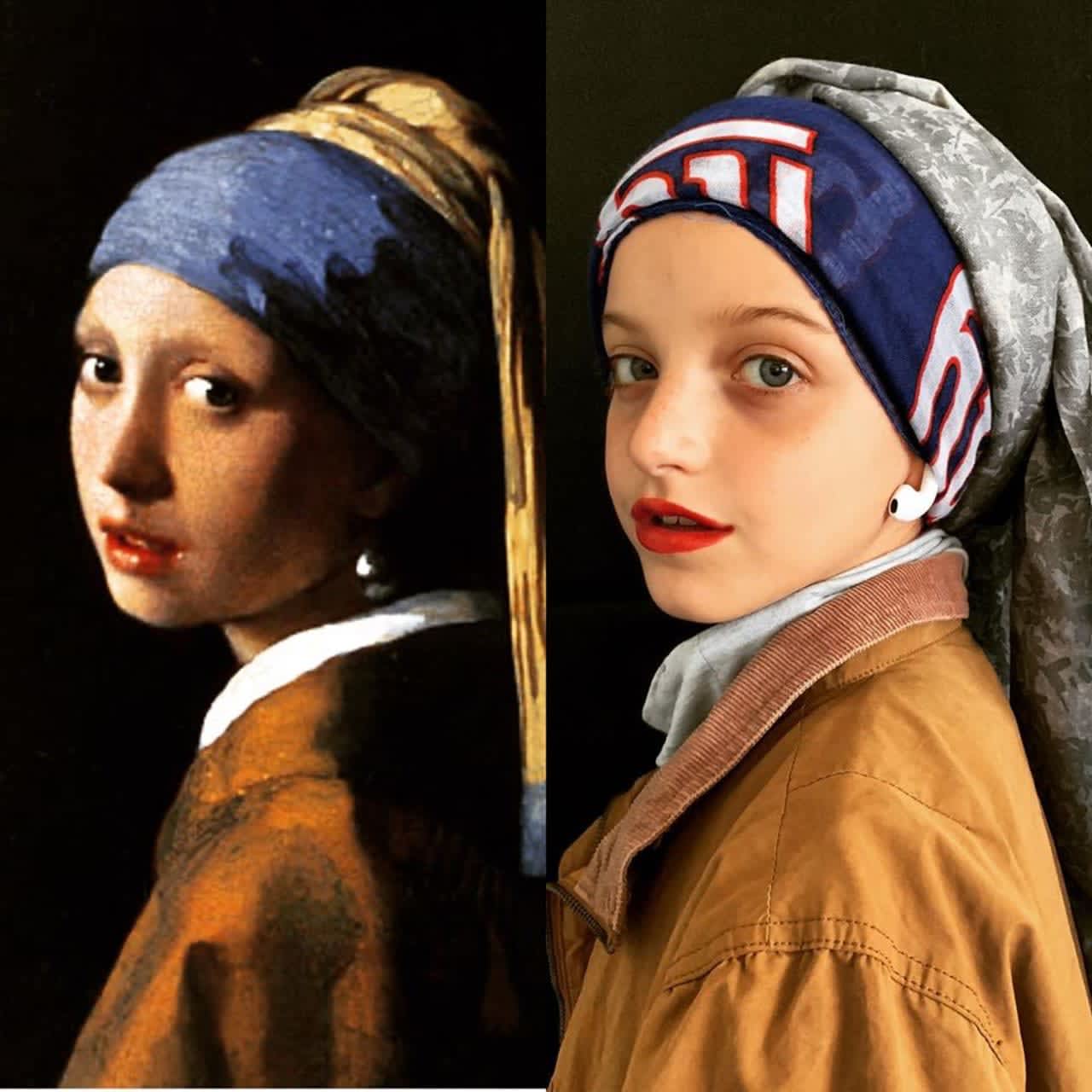 Brielle Lucchi, 9, as "Girl with a Pearl Earring."