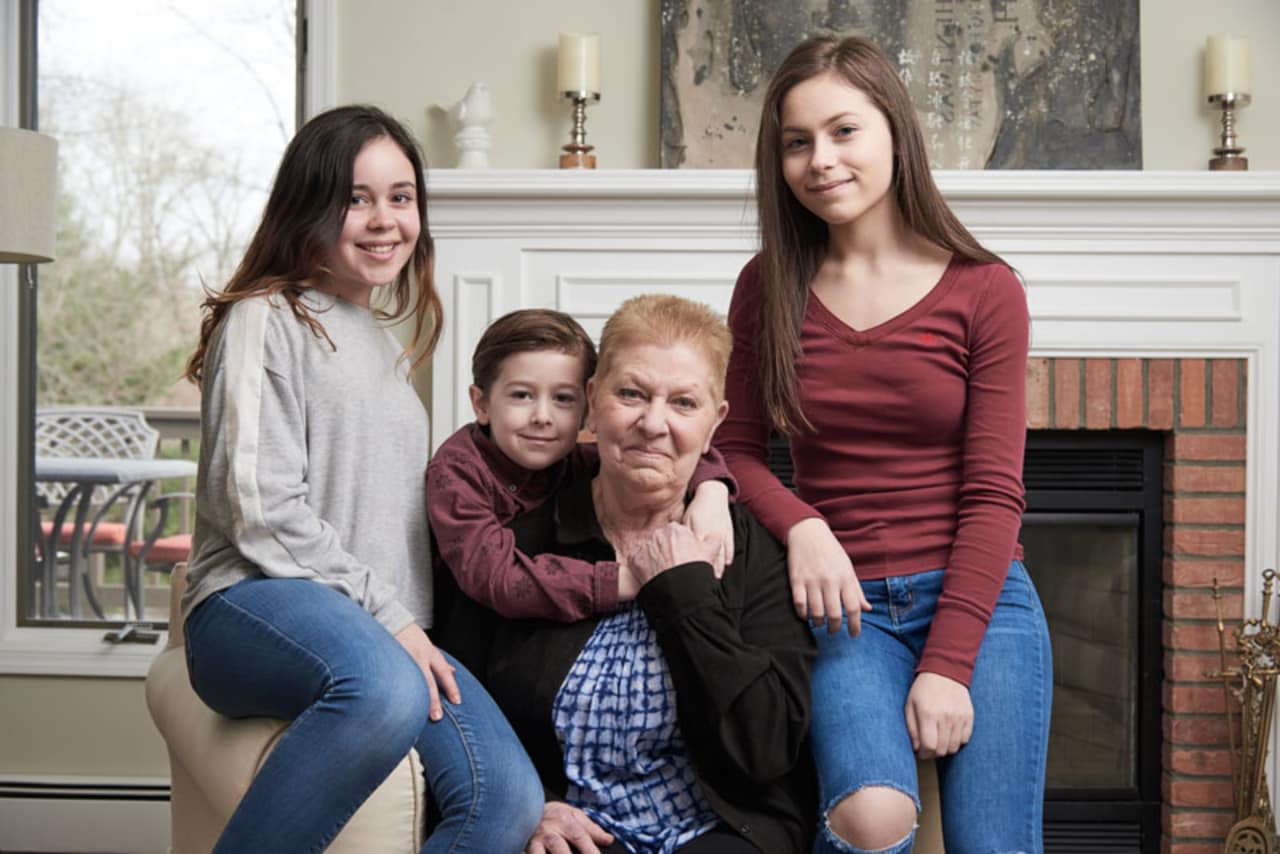 Kathleen Paladine, 70, of Congers with her grandchildren.