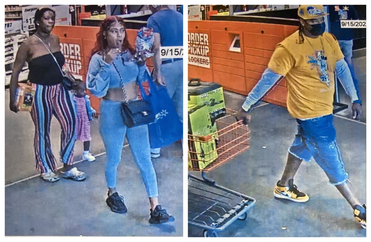 Know Them? Police are asking the public for help identifying three people wanted for theft from Home Depot.