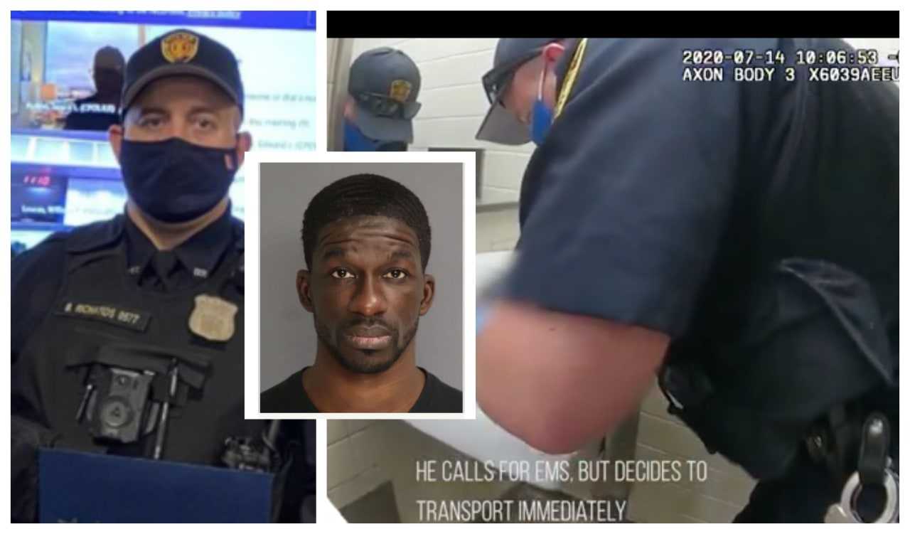 NJ Transit Officer Bryan Richards who performed CPR on a baby saving her life over the summer is credited with recognizing Anthony Harper, of Newark, wanted in a violent Montclair home invasion.
