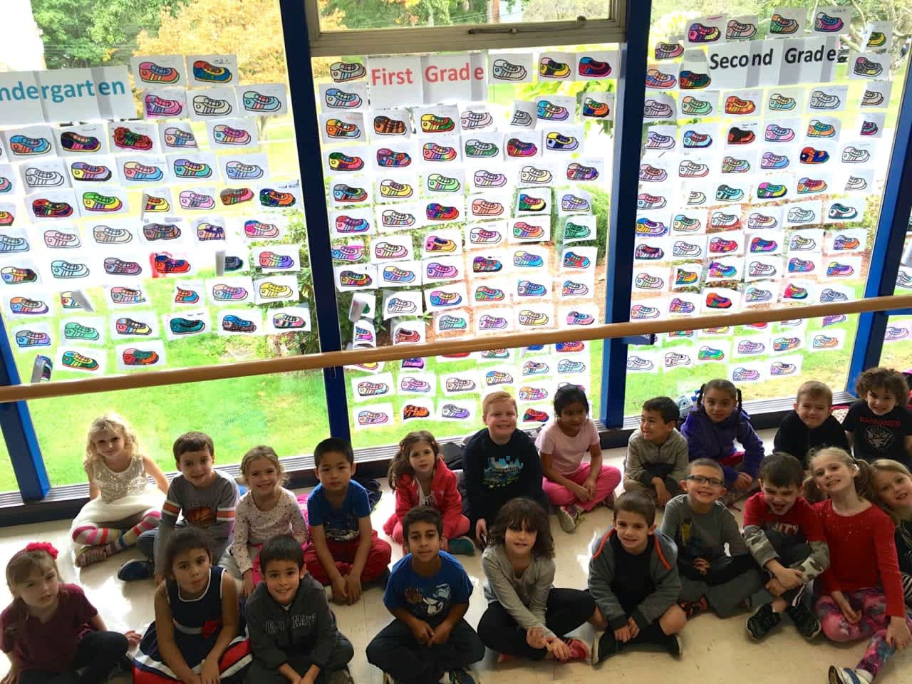 Carrie E. Tompkins Elementary School students decorated sneakers in preparation for the annual Harry Chapin Memorial Run/Walk Against Hunger.