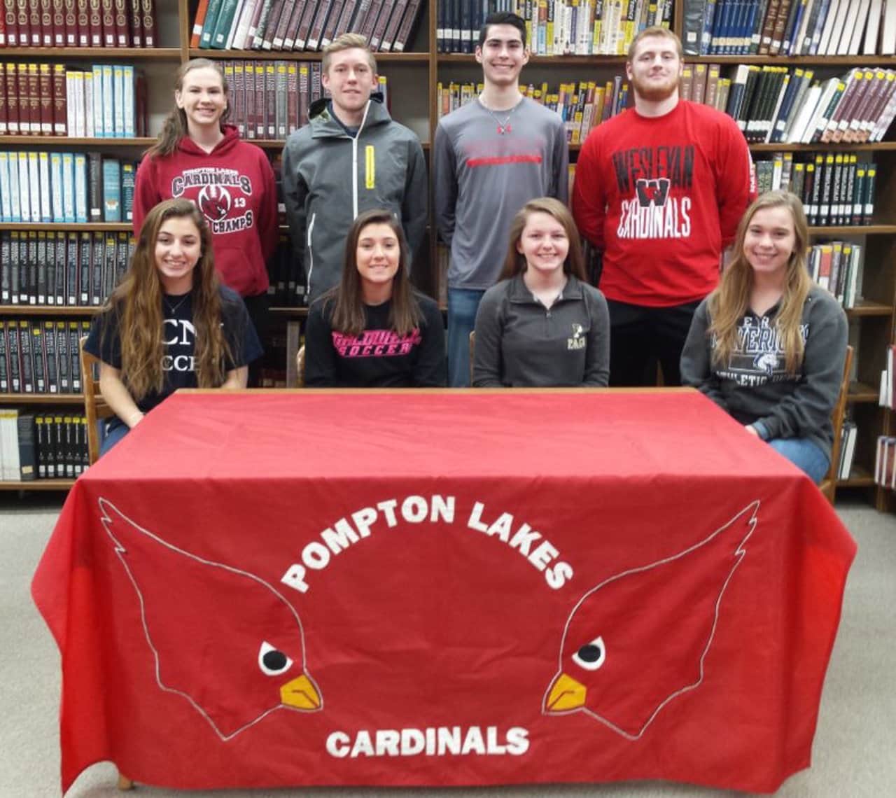 Pompton Lakes High School students announce their college decisions on National Signing Day.