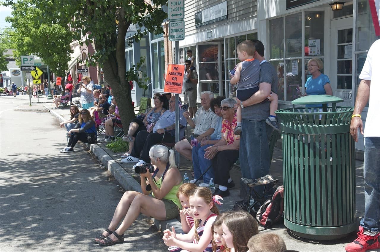 Residents line Main Street in Fishkill for the town's Memorial Day Parade.