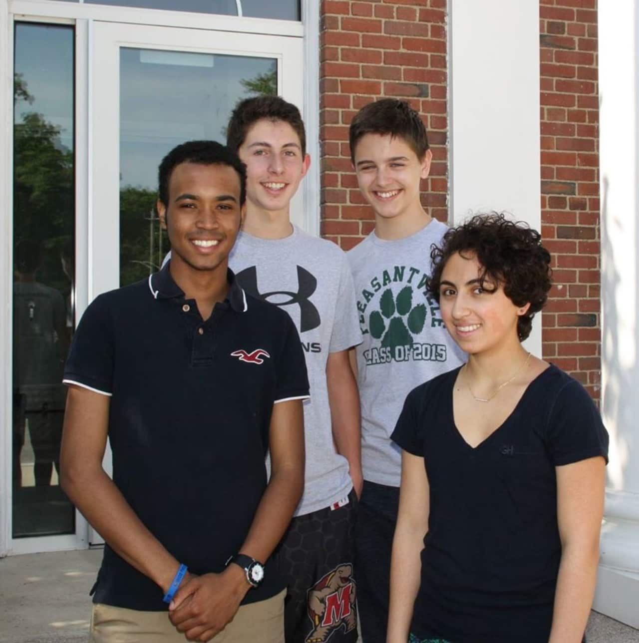 Pictured are the four members of Pleasantville High School's Speech and Debate Team who were inducted into the National Speech and Debate Honor Society.