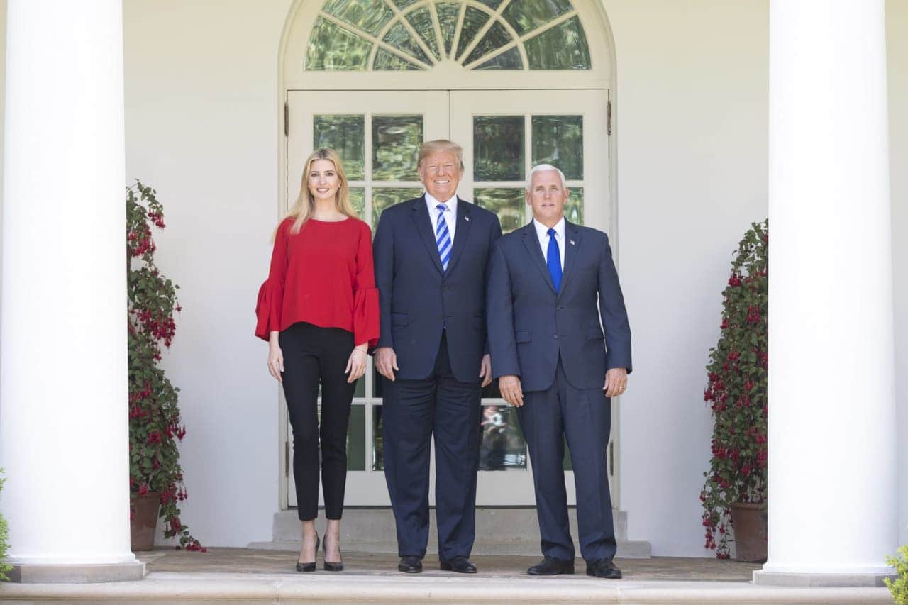 Ivanka Trump, President Donald Trump and Vice President Mike Pence.