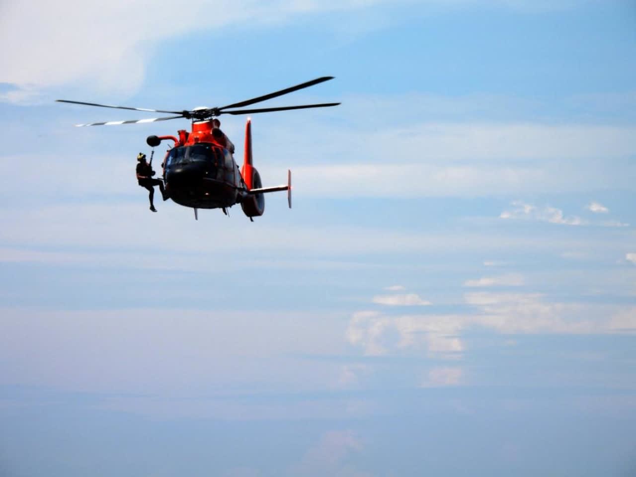 US Navy helicopter drill (stock photo)