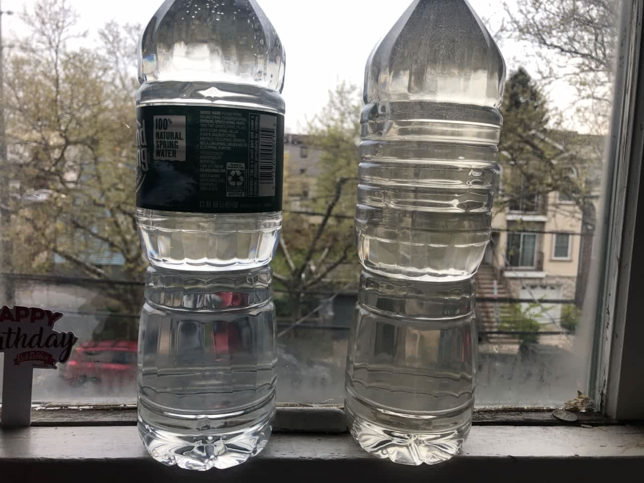 Comparison of bottled water vs. boiled (to boiling point actually). "At this point don’t think boiled water is safe," the Liberty Avenue resident said Wednesday on Twitter.