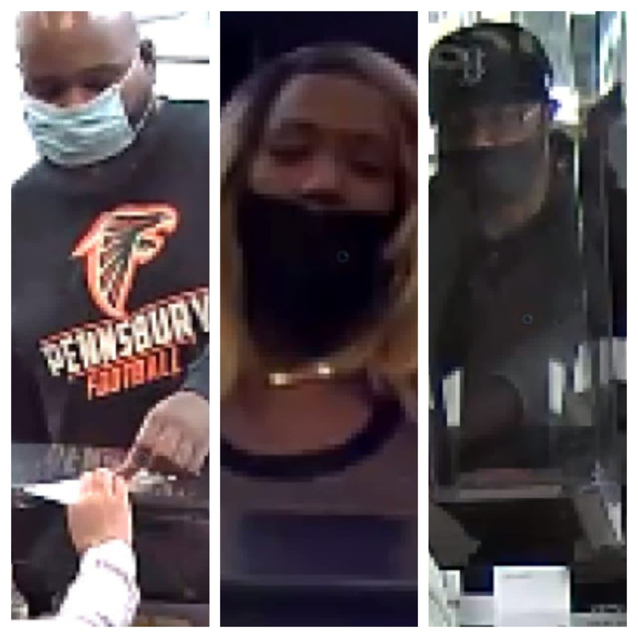 Authorities are seeking the public's help identifying three individuals wanted in a $9,000 check fraud case spanning Pennsylvania and New Jersey.