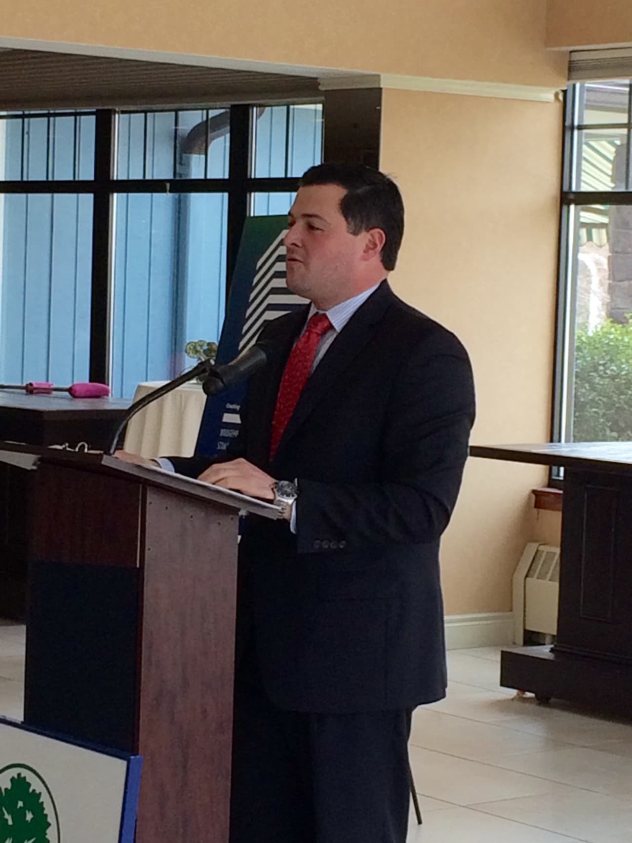 First Selectman Tim Herbst delivered the news of the pending acquisitions.