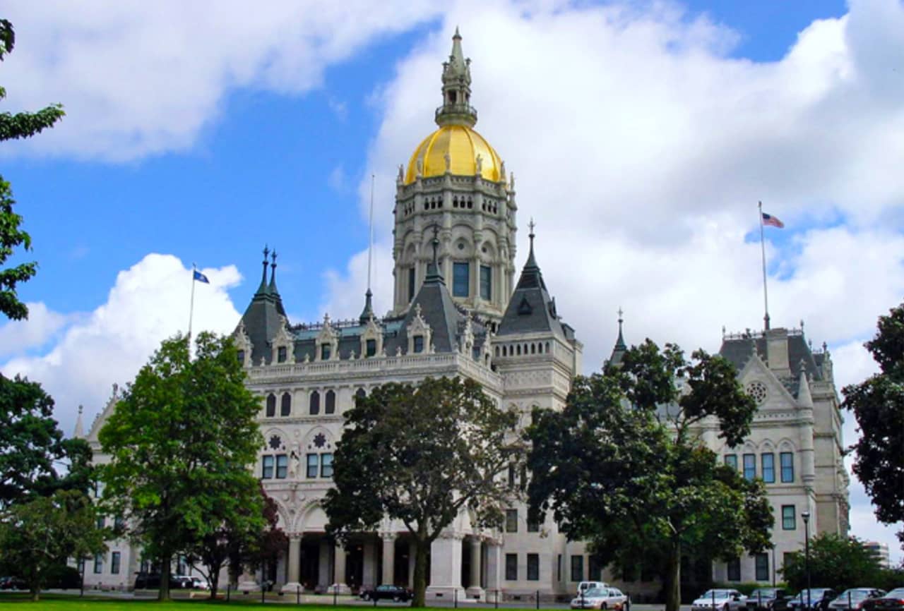 The state Capitol building in Hartford
