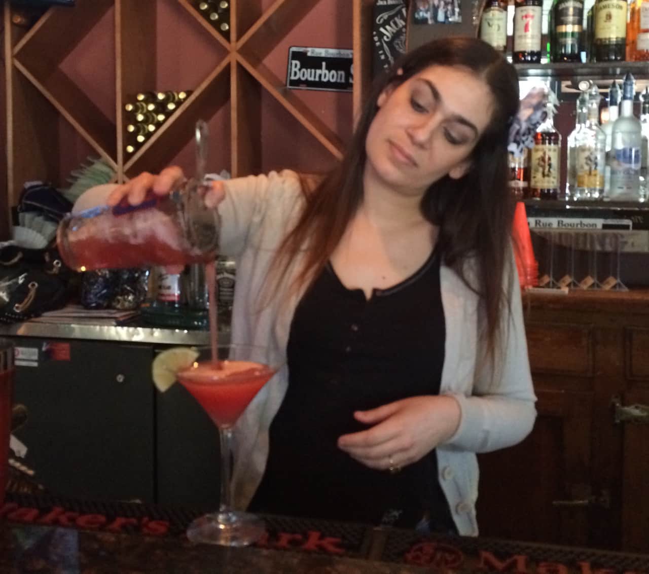 Paige Davis, bartender at The Boulevard in Elmwood Park, started a fundraiser at the restaurant's Marketplace Monday.