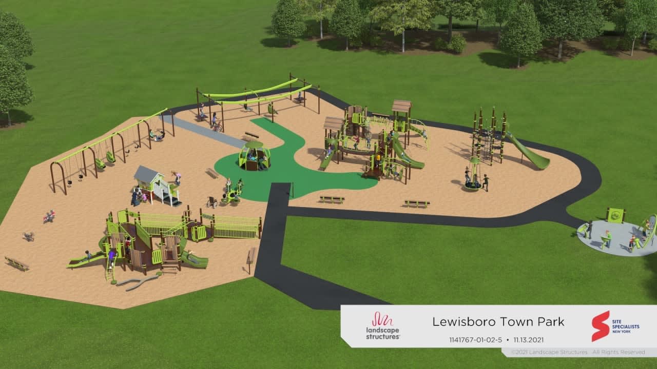 A new inclusive playground in Lewisboro, rendered here, is estimated to completed by the Spring of 2023.
