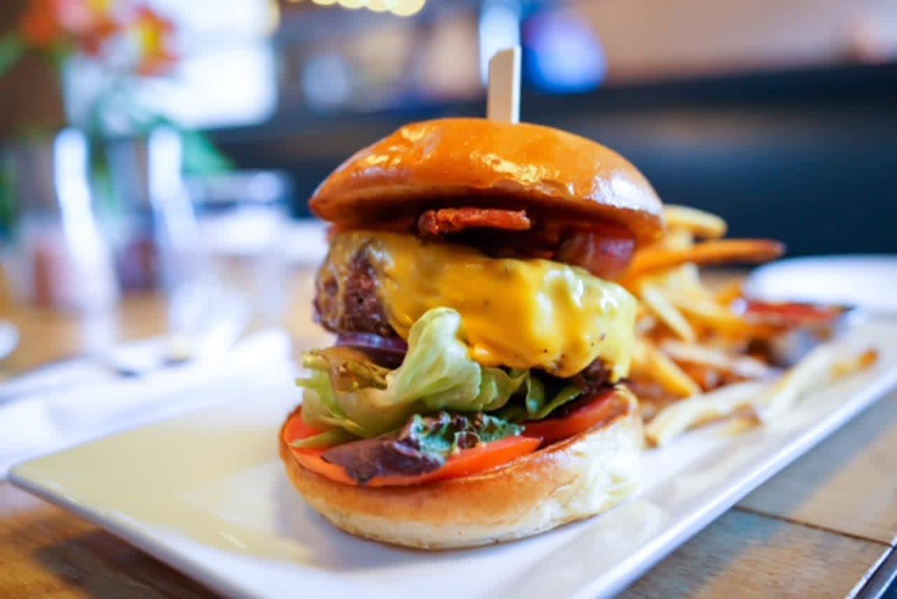 The burger at Gates is made with a 28-day dry aged blend of brisket, short rib and chuck.