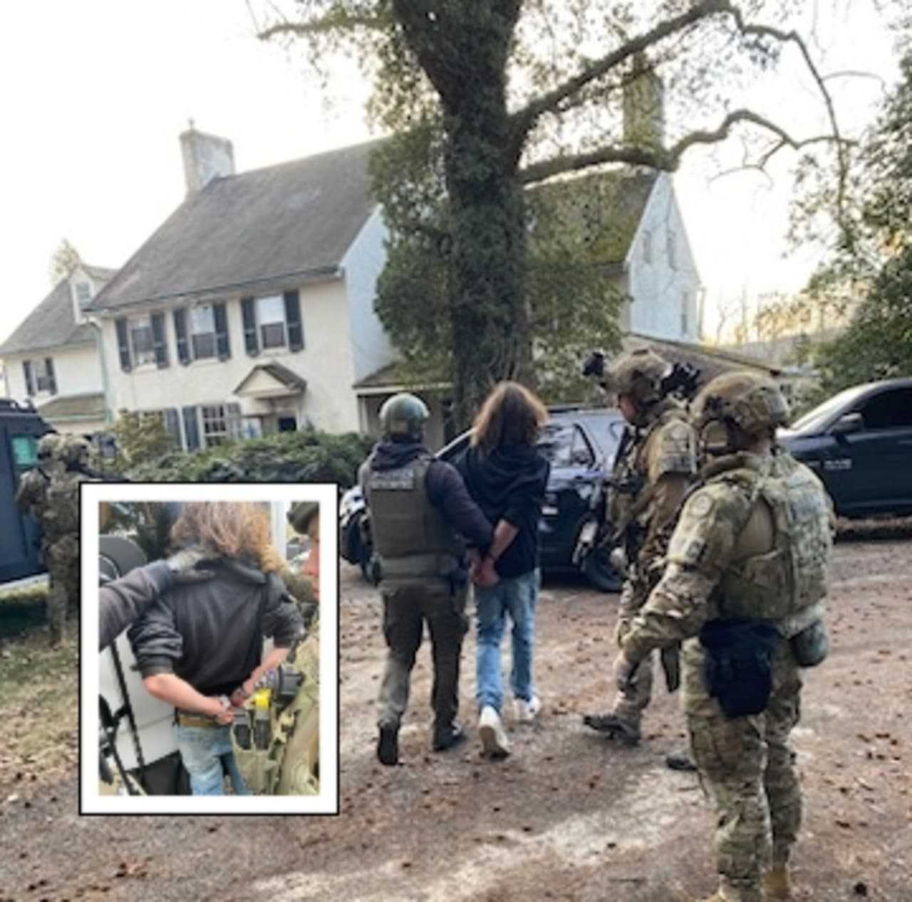 Handcuffs Of Slain Temple U Officer Used In Capture Of Suspect In Bucks