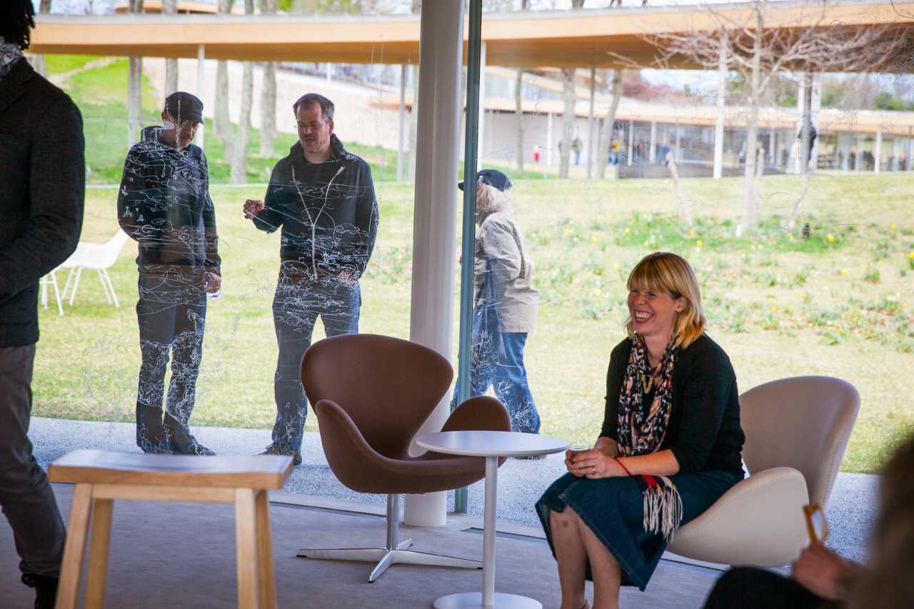Artist Kysa Johnson at Grace Farms in New Canaan.