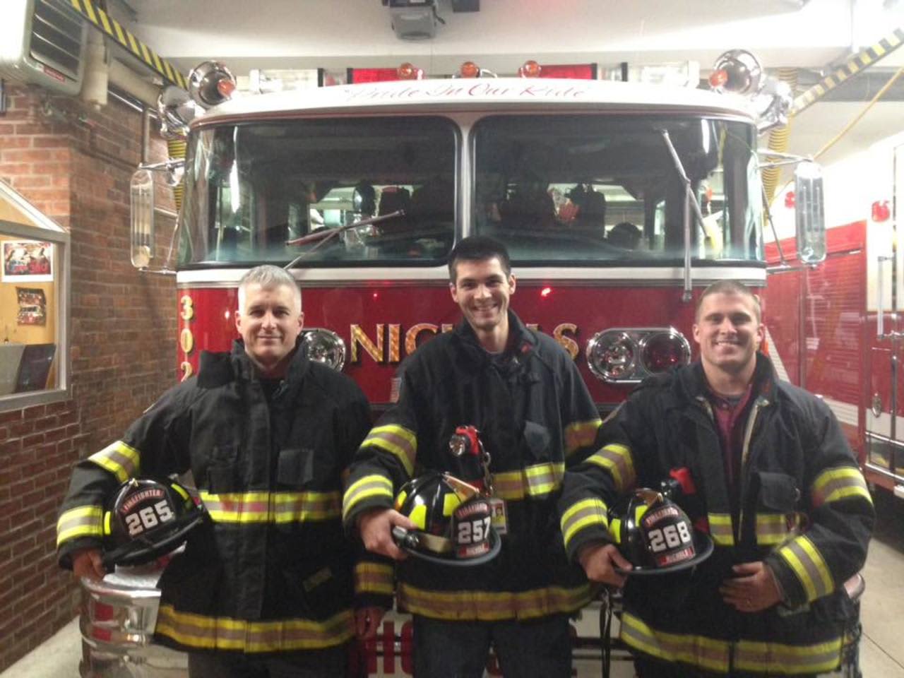 Nichols Firefighters Matthew Taormina, Andrew Banas and Brendan Murray have completed the State of Connecticut Firefighter One Class.