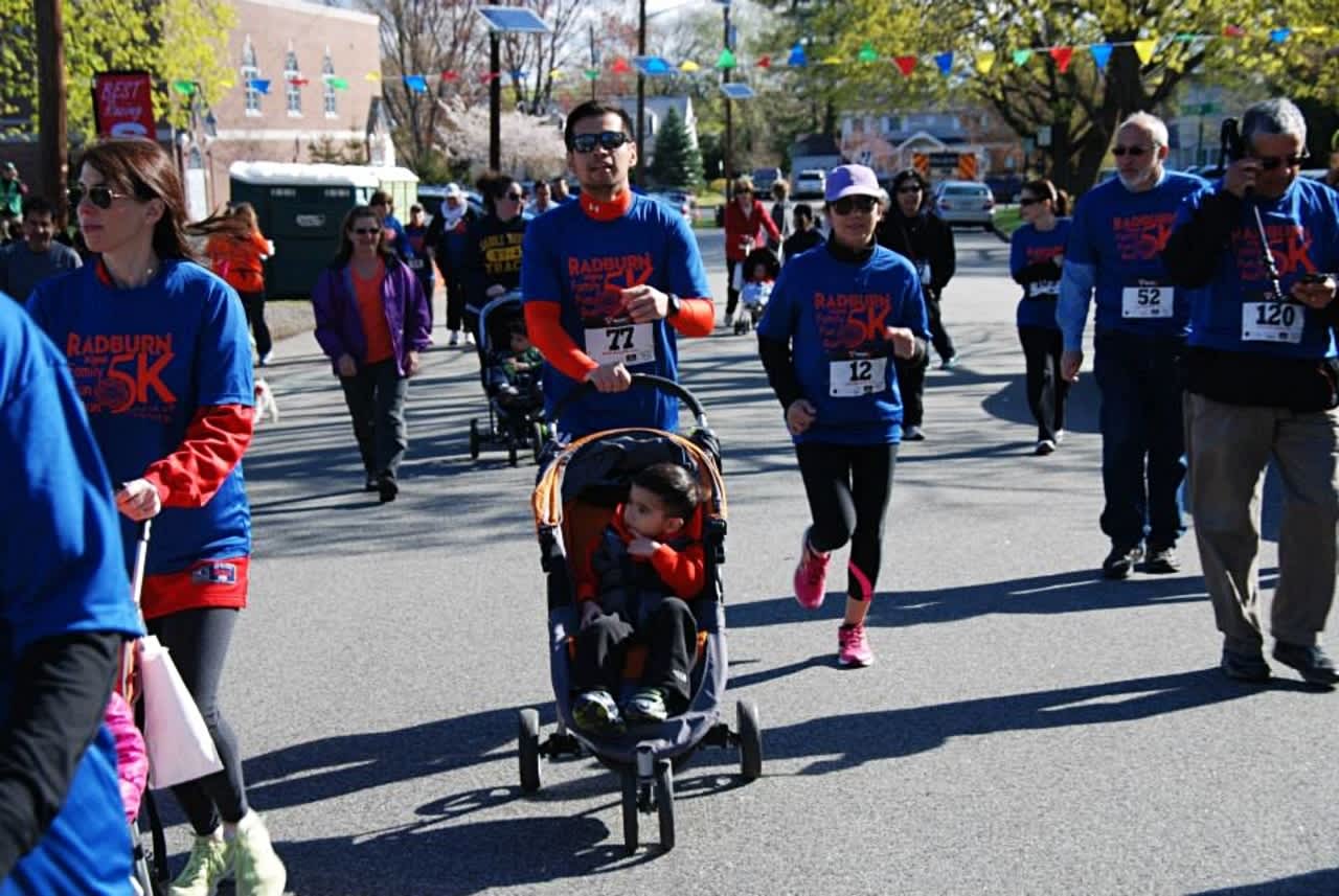 Participants will be out on the roads this Sunday, as they were for Radburn's 5K in 2014, shown here.