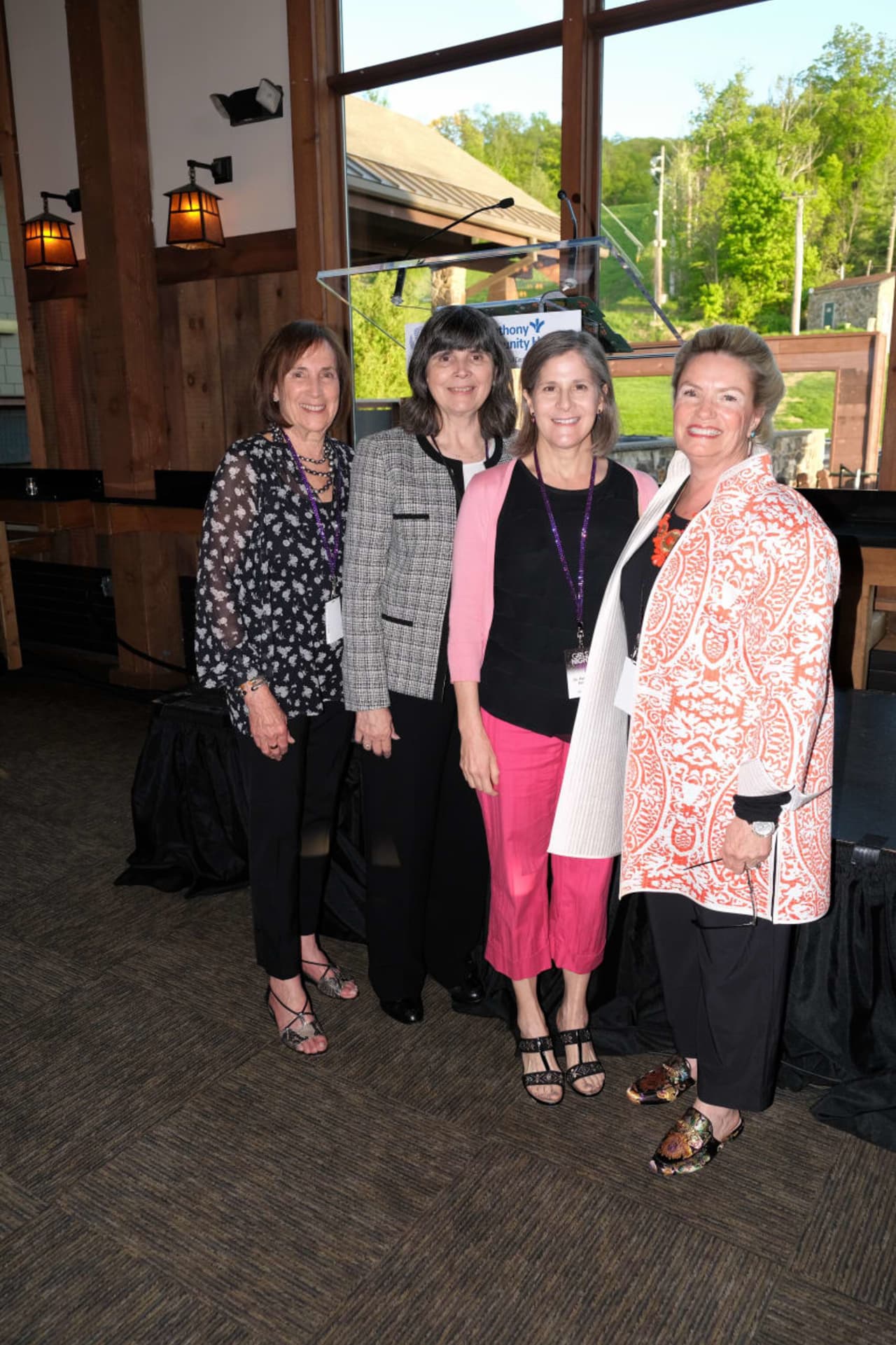 Girls’ Night Out Event Co-Chairs, Terry Quint (left) and Barbara Sullivan (right) flank Mary P. Leahy, MD, CEO of Bon Secours Charity Health System and Patricia Pollio, MD, OB/GYN at Advanced Physician Services in Goshen and Suffern.