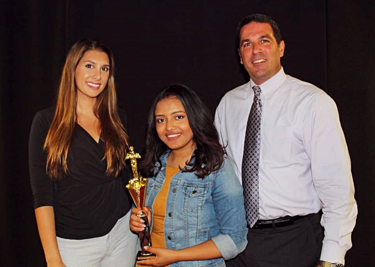 Sarai Cruz won first prize in her category at a statewide film competition.