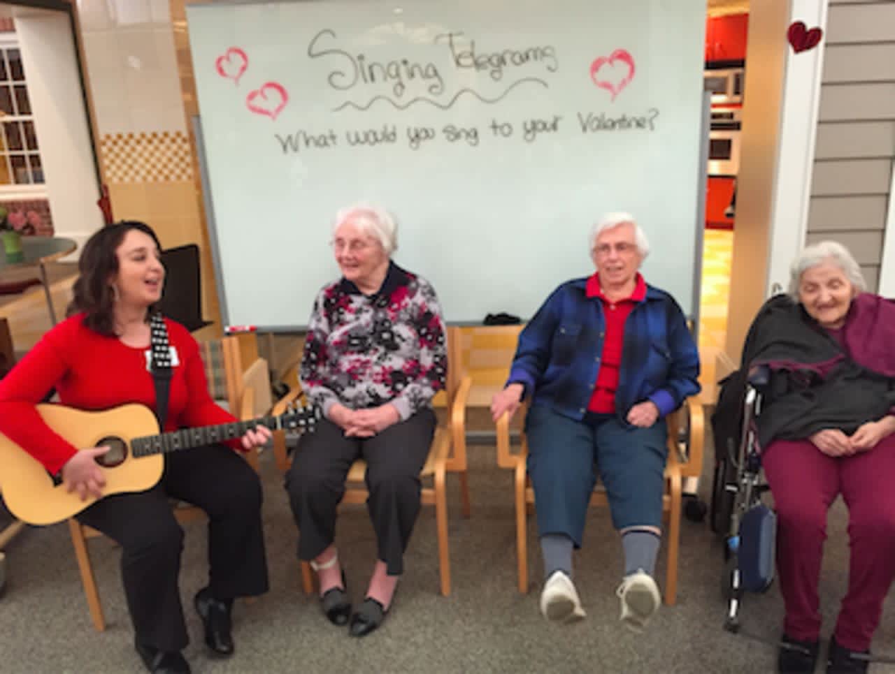 Waveny LifeCare Network’s Adult Day Program featured a special Valentine’s themed day.