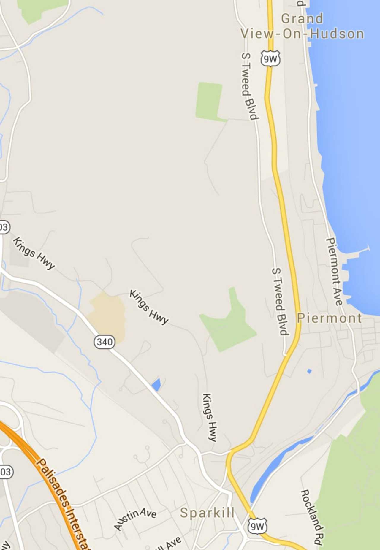 Route 9W and Route 340 in Orangetown.