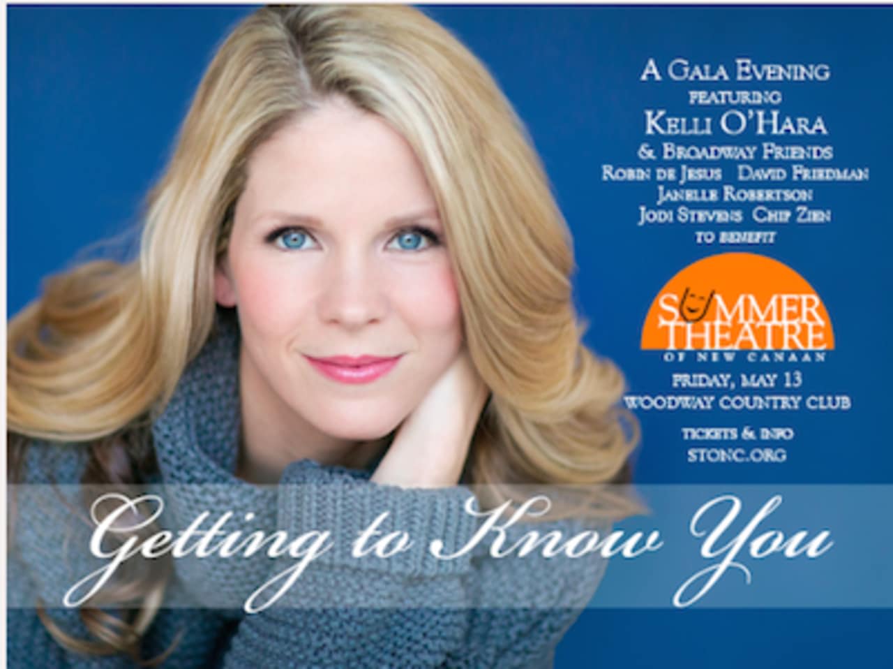 Tony Award-winning Broadway actress Kelli O'Hara. A gala benefit party, dinner and concert featuring O'Hara will take place May 13 at the Woodway Country Club in Darien.