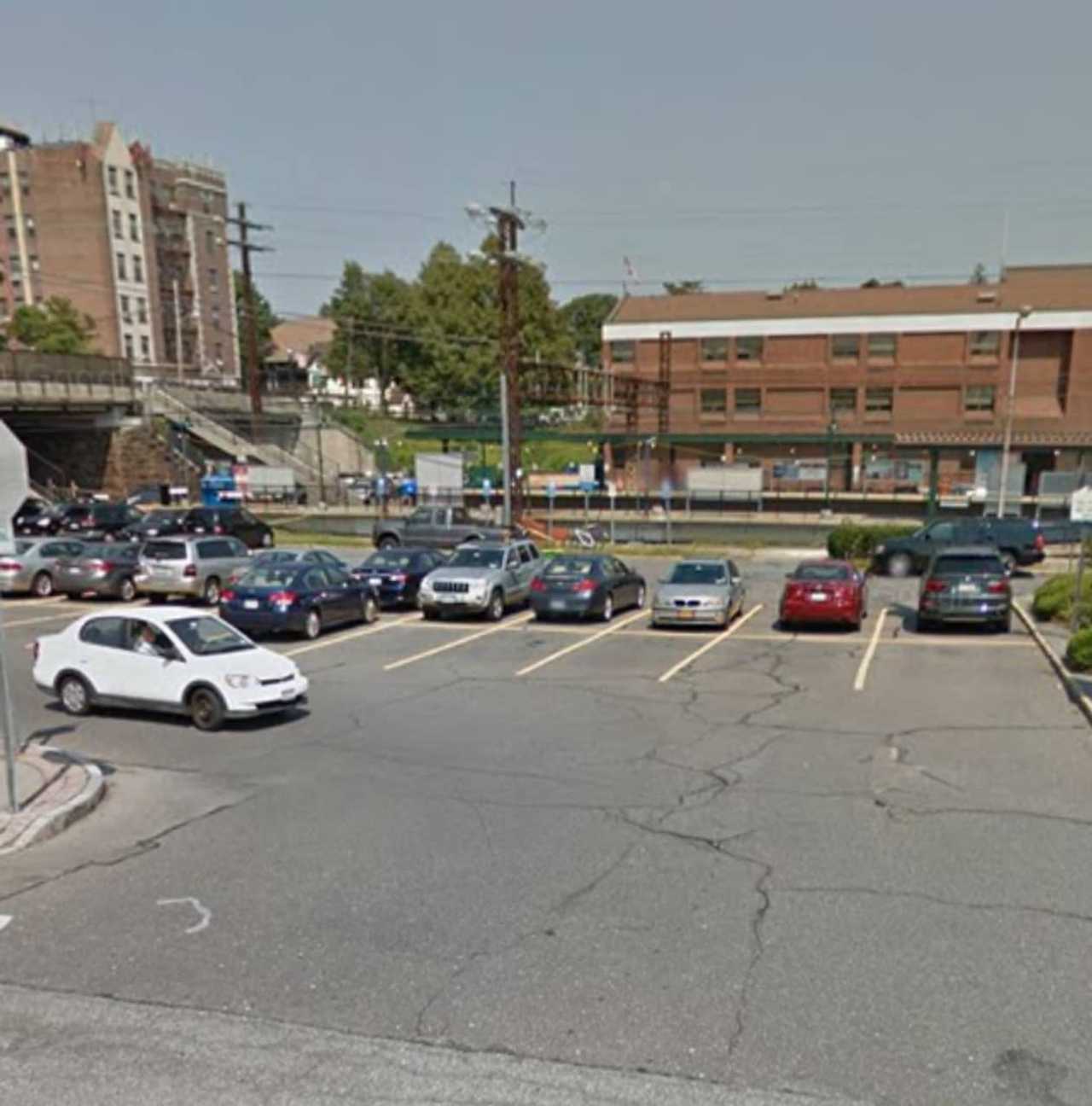 Metro-North Harrison station, where an identified person was struck and killed by a train on Thursday afternoon.