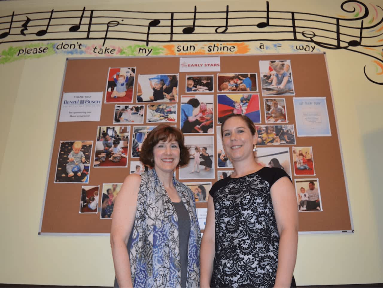 Wendy Bain and Performing Arts School Managing Director Becky Hinkle.
