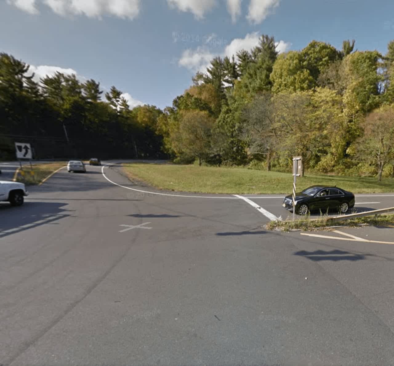 Route 22 at the intersection of Route 120 in Armonk.