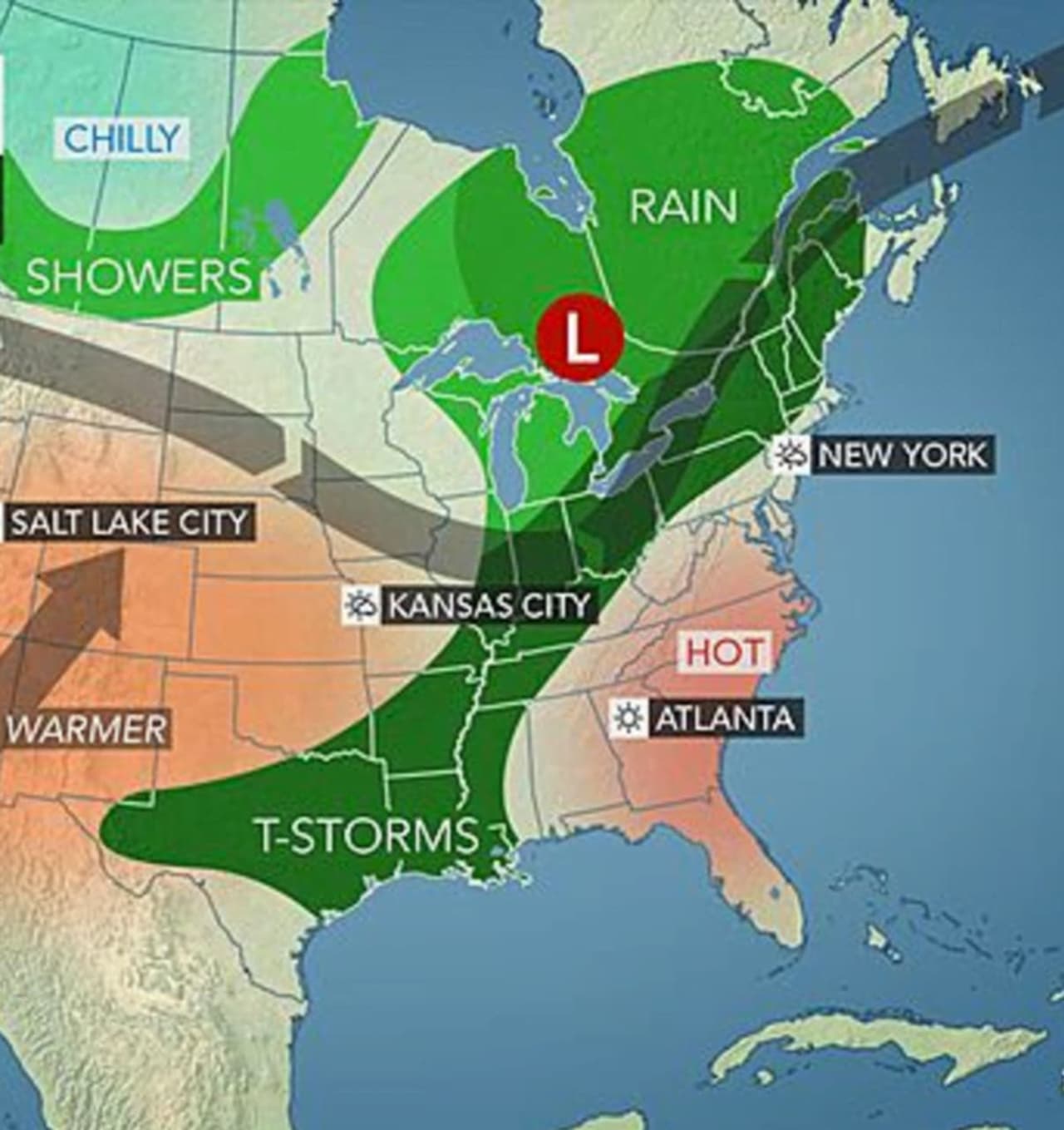 Thunderstorms will usher in comfortable, more September-like weather in the area.
