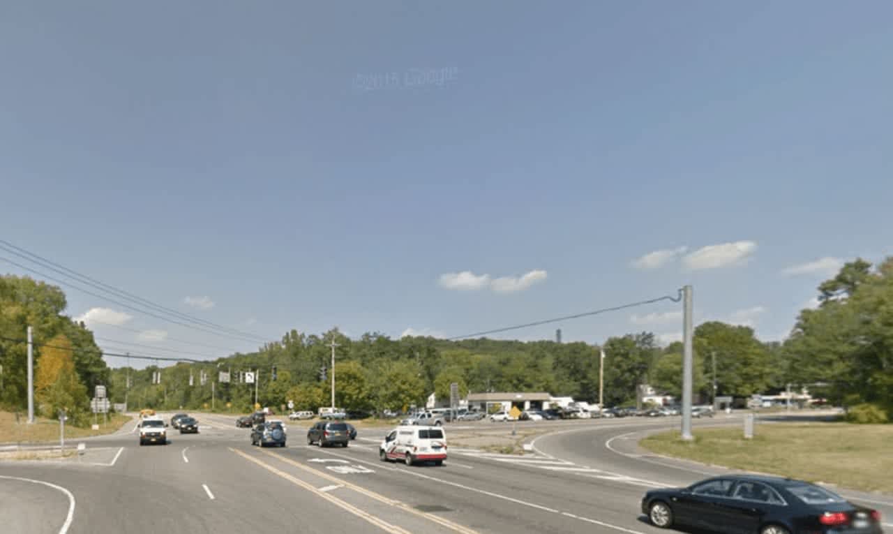 Whitehall Corners, the intersection of Routes 35 and 100, in Somers.