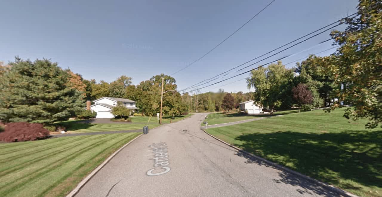 Two homes on Carteret Drive had anti-semitic words spray-painted on the roadway in front of the homes.