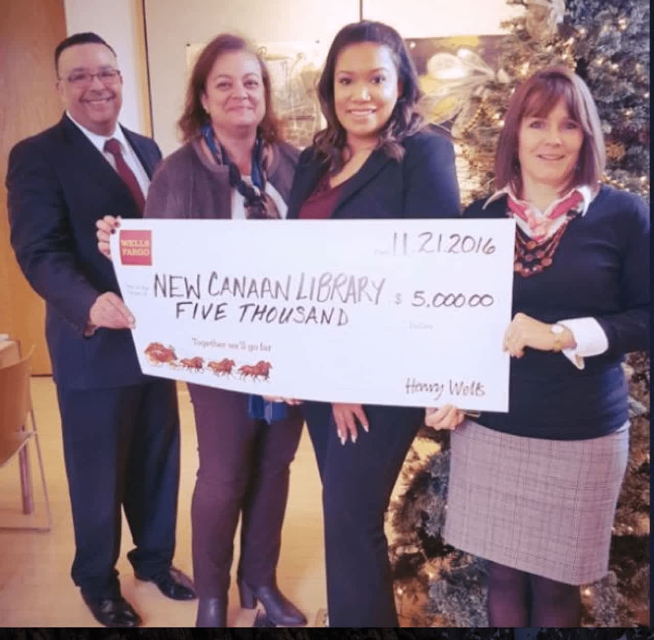 New Canaan Library received a $5,000 grant from Wells Fargo to support much needed upgrades.