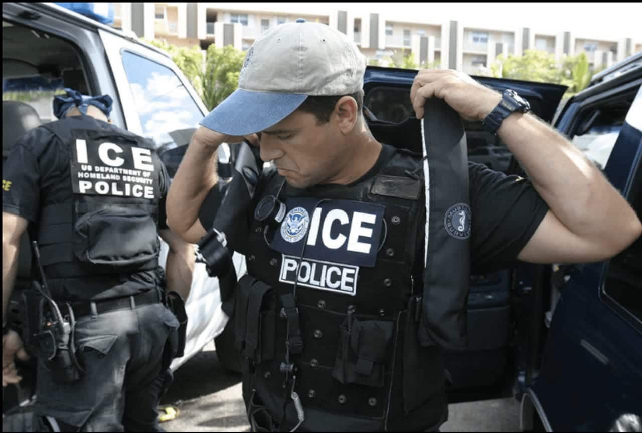 U.S. Immigration and Customs Enforcement officers.