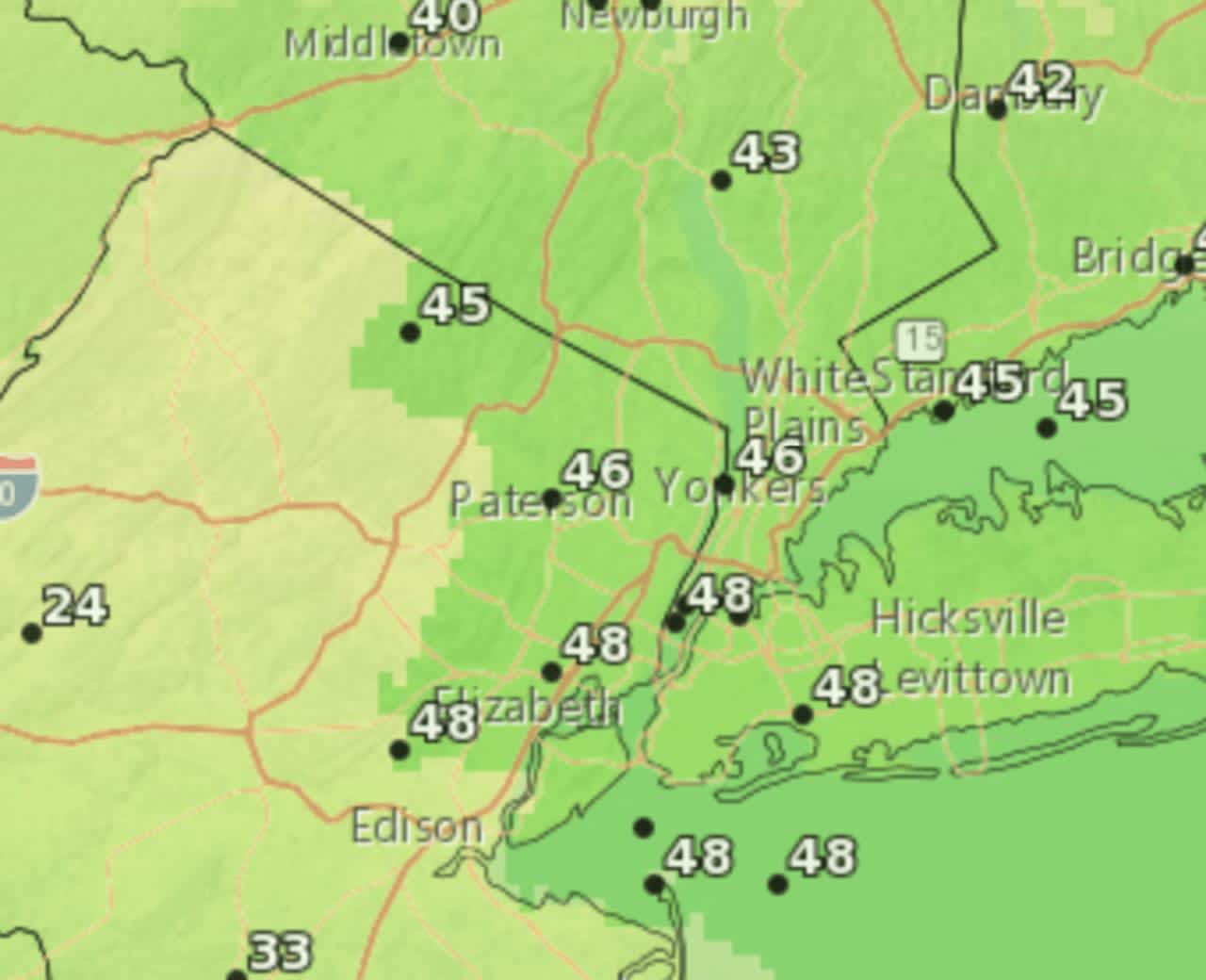 Light rain will linger in the forecast for Passaic County for most of the weekend.