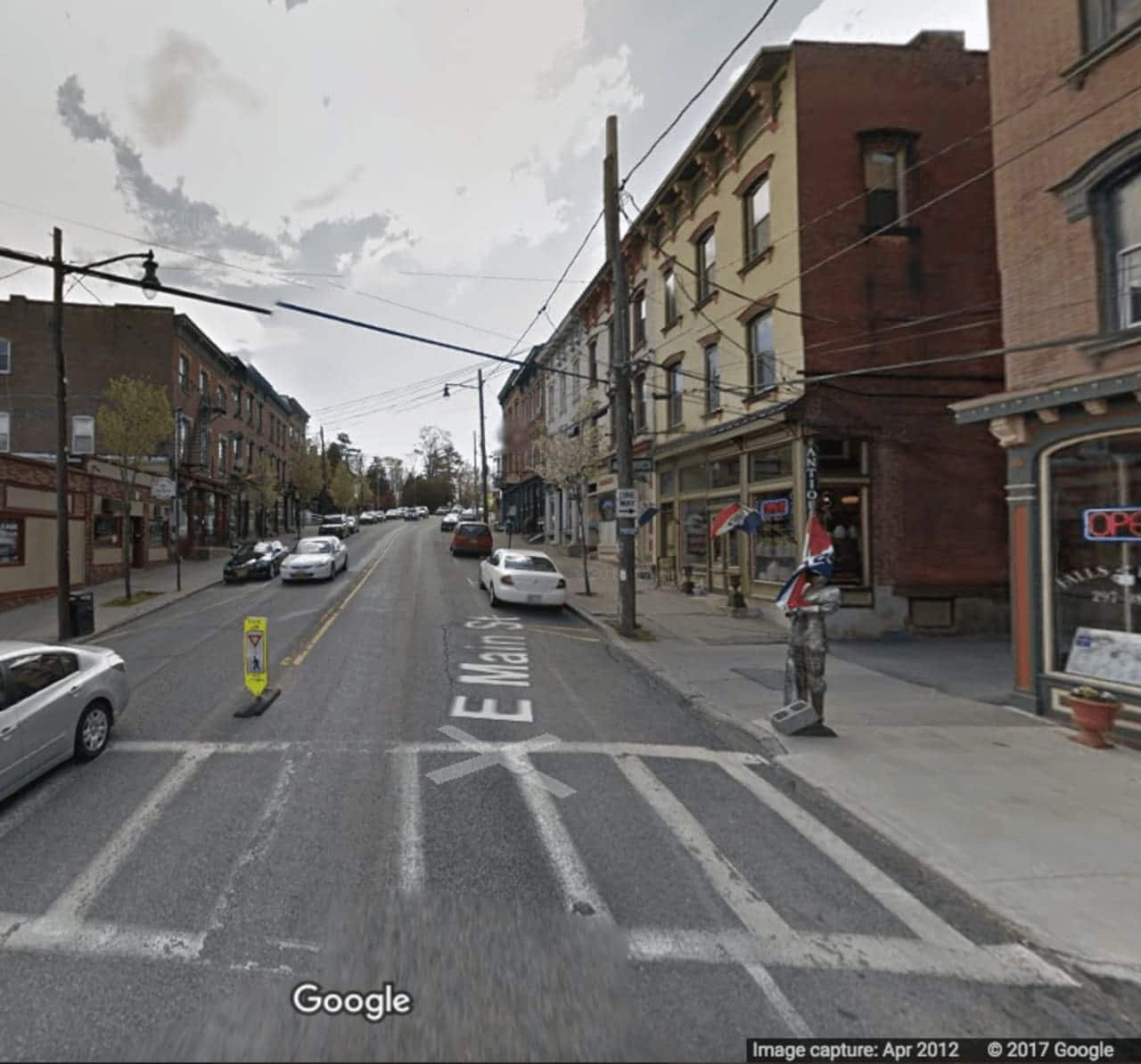 The area of East Main Street (Route 9D) in Wappingers Falls where the fire broke out.