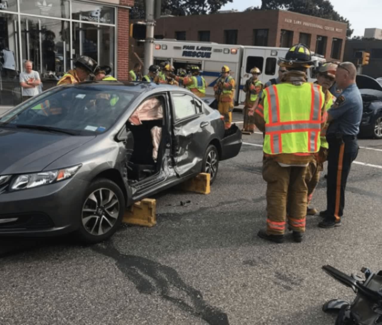 Fair Lawn Rescue Squad extricated one driver in a Sunday morning crash.