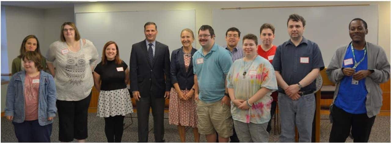 County Executive Marcus Molinaro joined the students and teacher of the "Think Ahead" program at DCC.