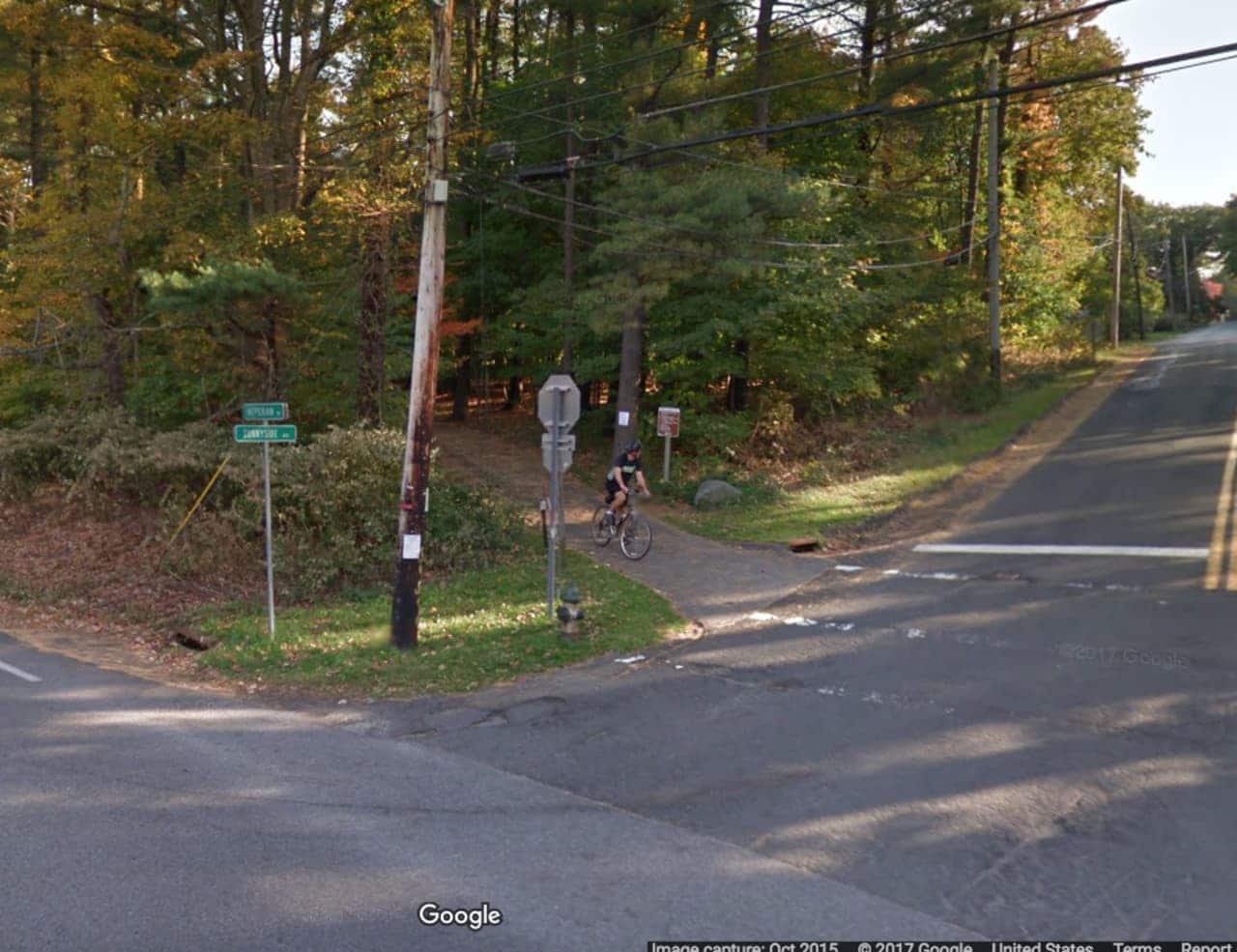 A nude man committing lewd acts was seen along the Tarrytown Lakes Fitness Trail.