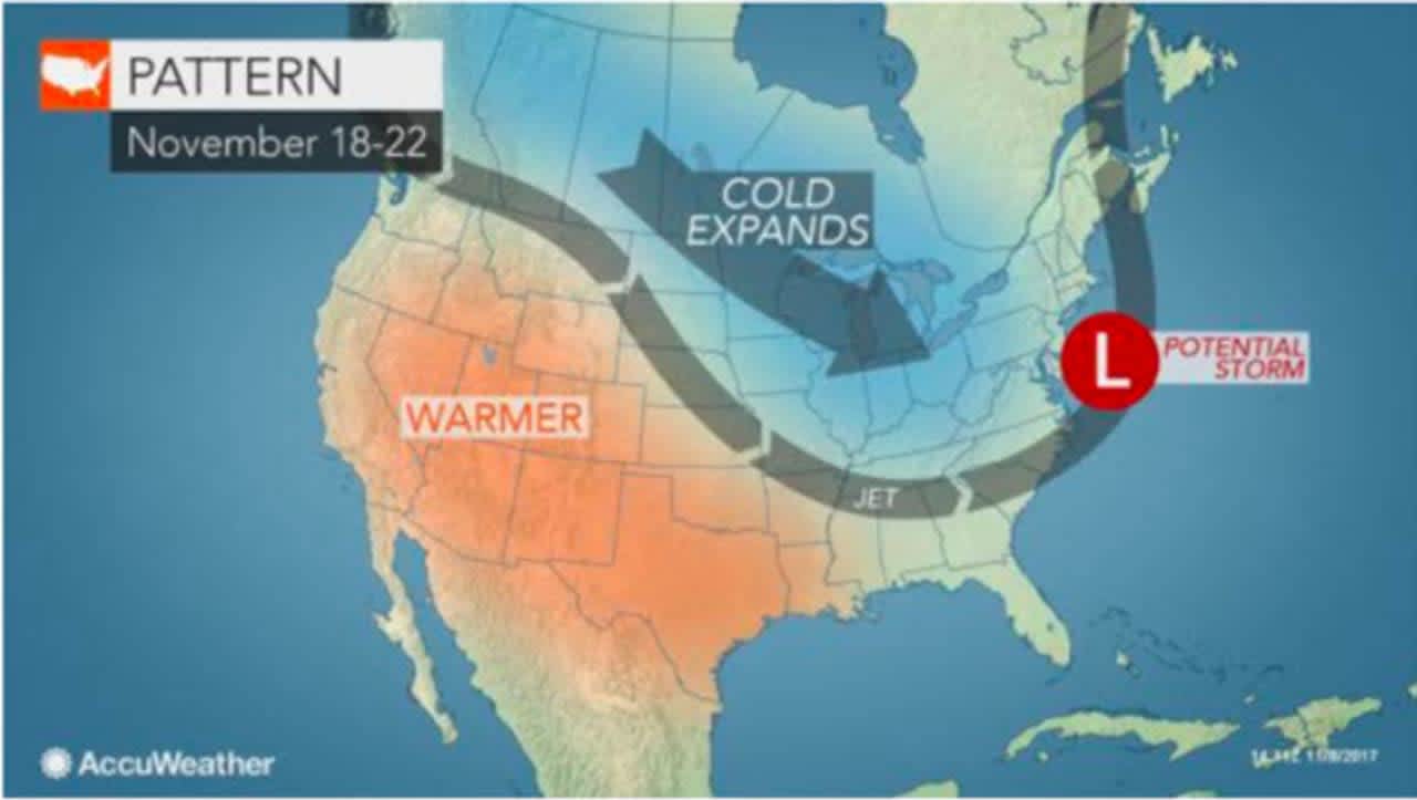 A look at the pattern that could result in a pre-Thanksgiving snowstorm in the tristate area.
