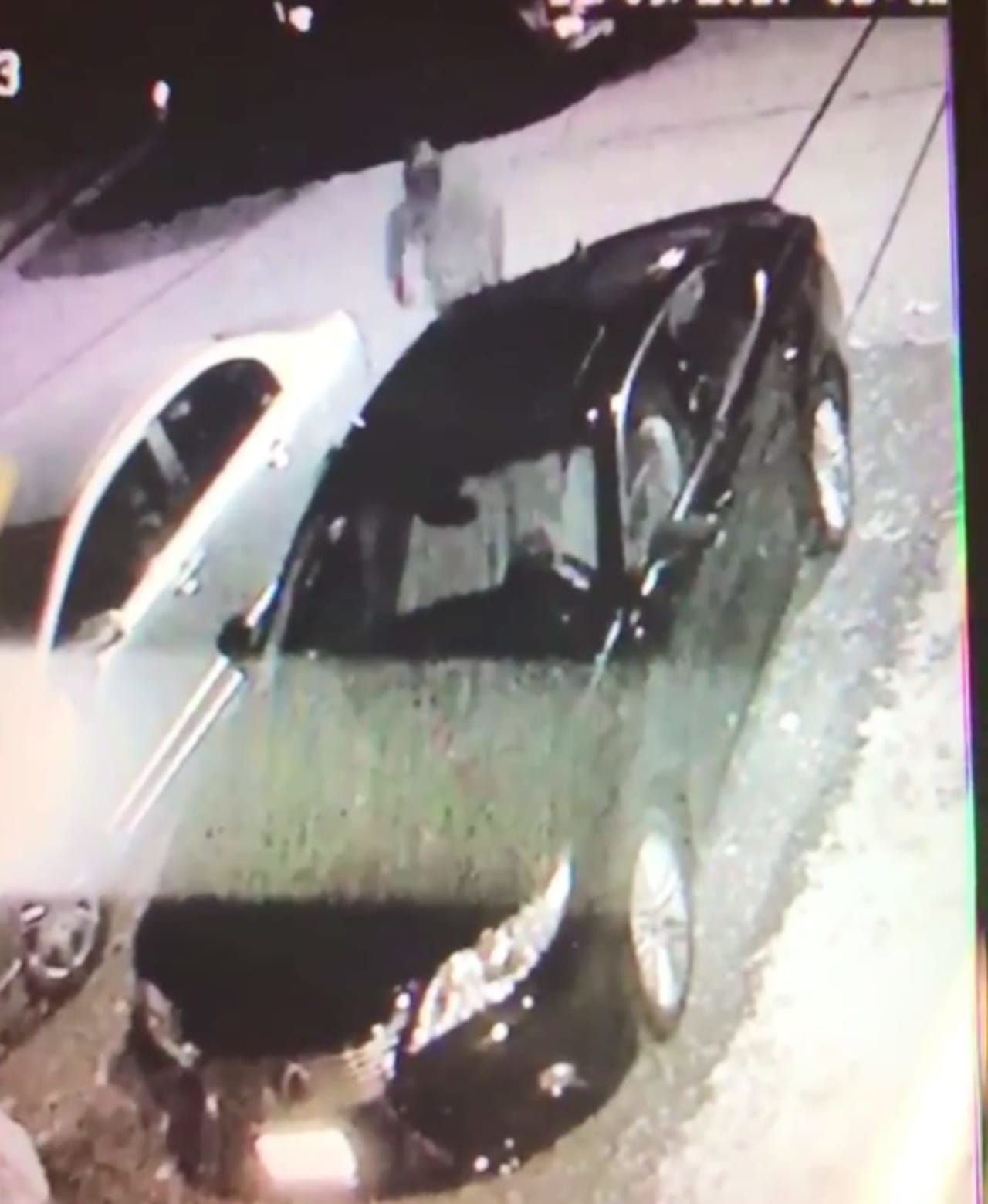 New Canaan Police released a video on Instagram as a suspect attempts to enter a car.