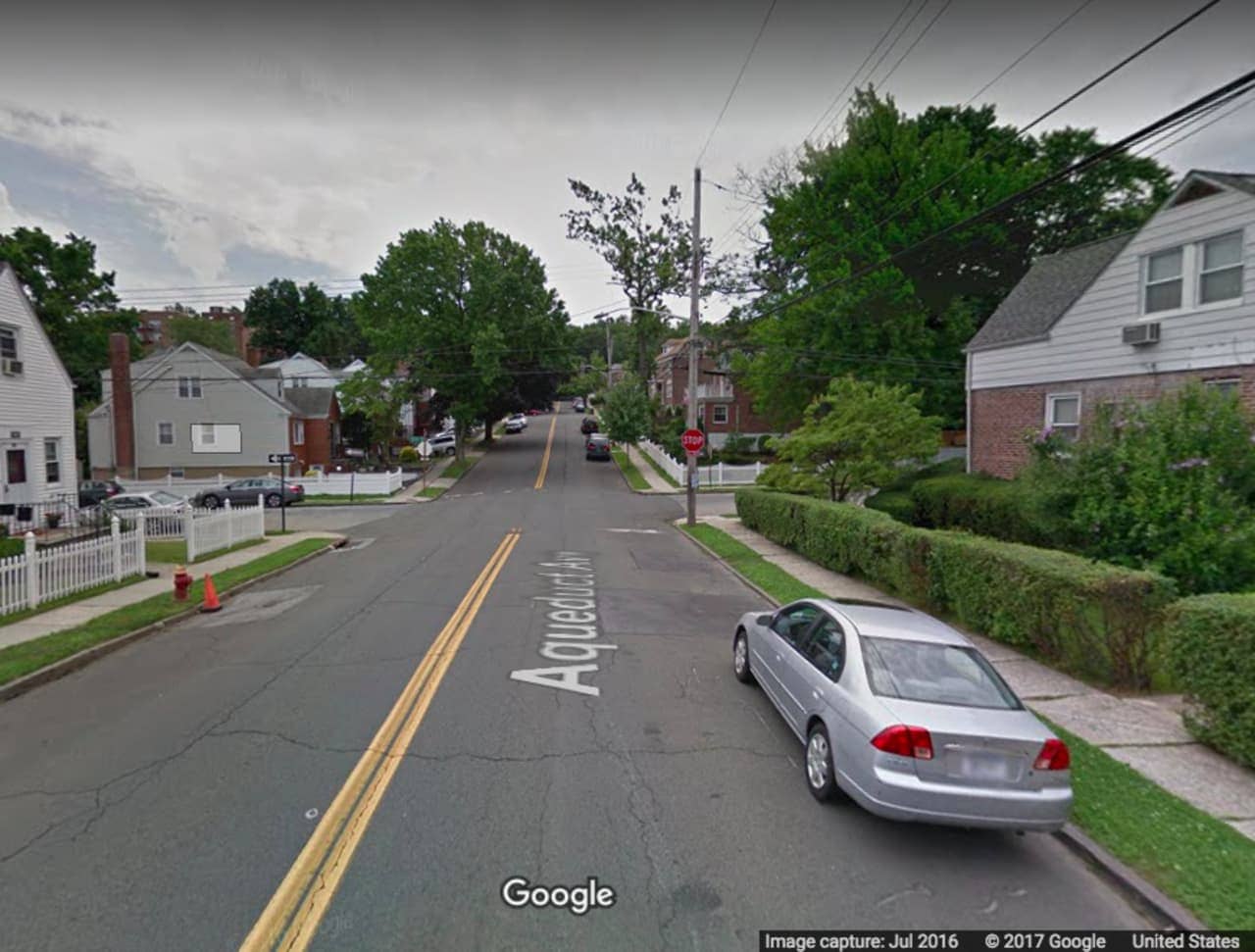 The area of Aqueduct Avenue, just east of I-87, where the shooting occurred in Yonkers.