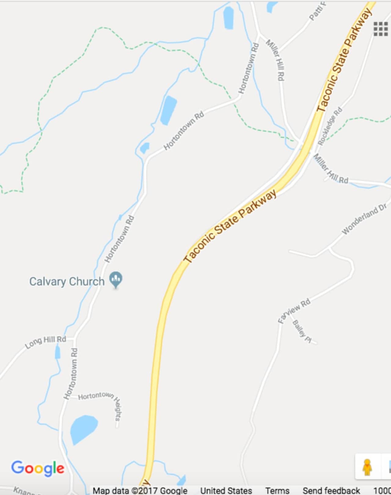 The area of the Taconic State Parkway where the crash occurred.