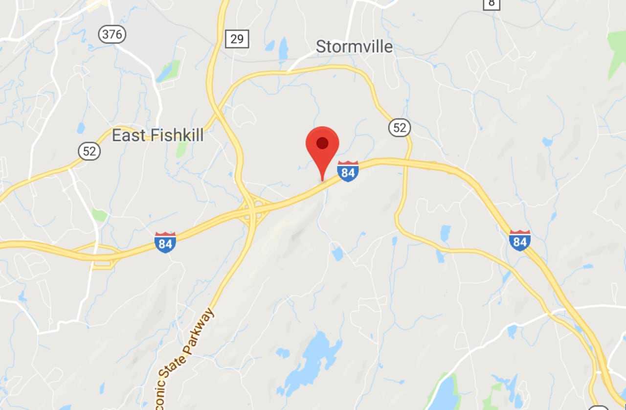 One lane of I-84 is closed due to a crash.