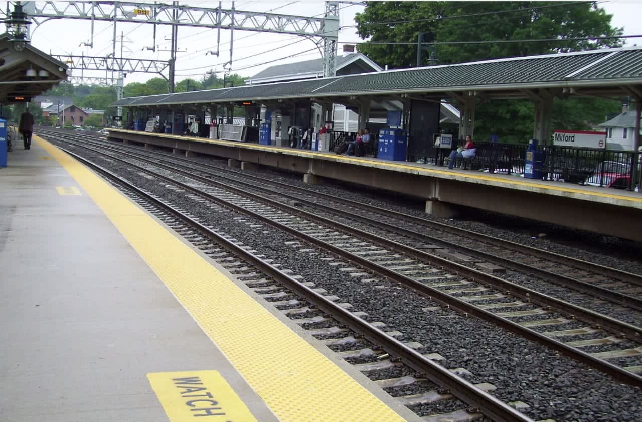 A woman was killed after being hit by a train near the Milford Train Station.